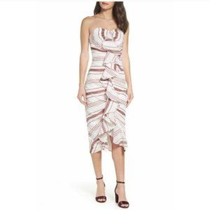 C/MEO Collective On Her Own Strapless Midi dress